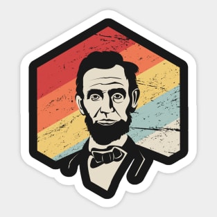 Retro Vintage Abraham Lincoln History Icon Sticker